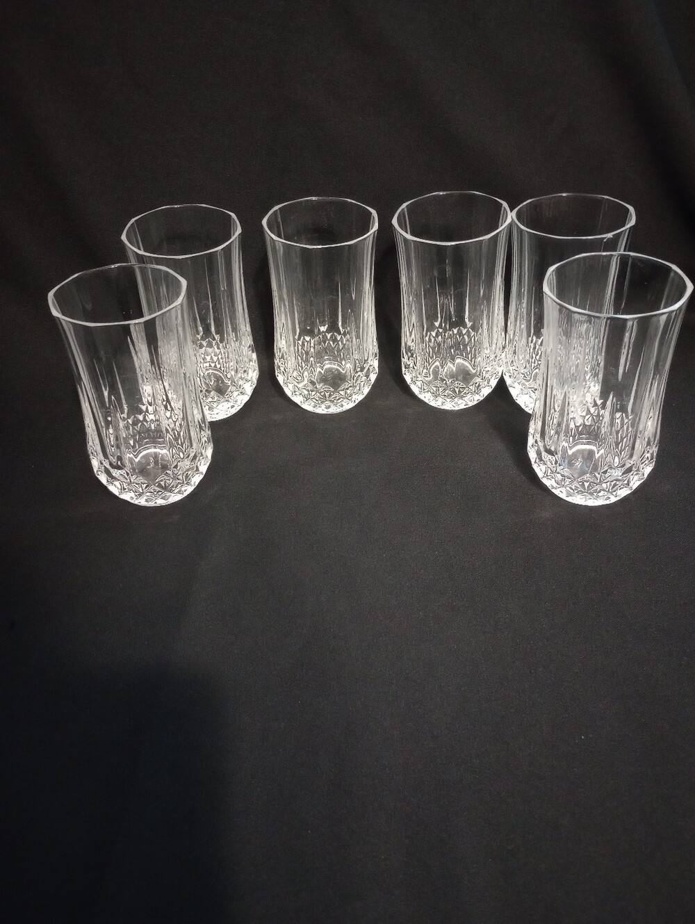 Cristal D'Arques Longchamp Brilliant 12 Ounce Ice Tea/Water Glasses -Set Of 6